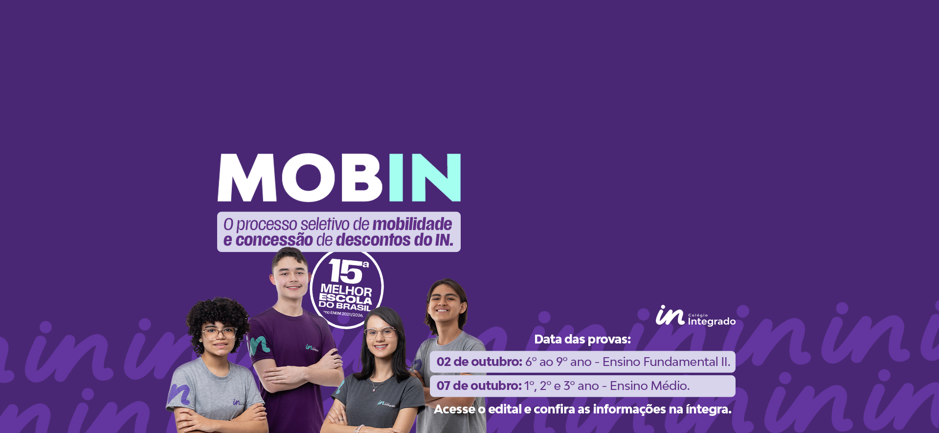 MOBIN - Processo seletivo de mobilidade e concessão de descontos